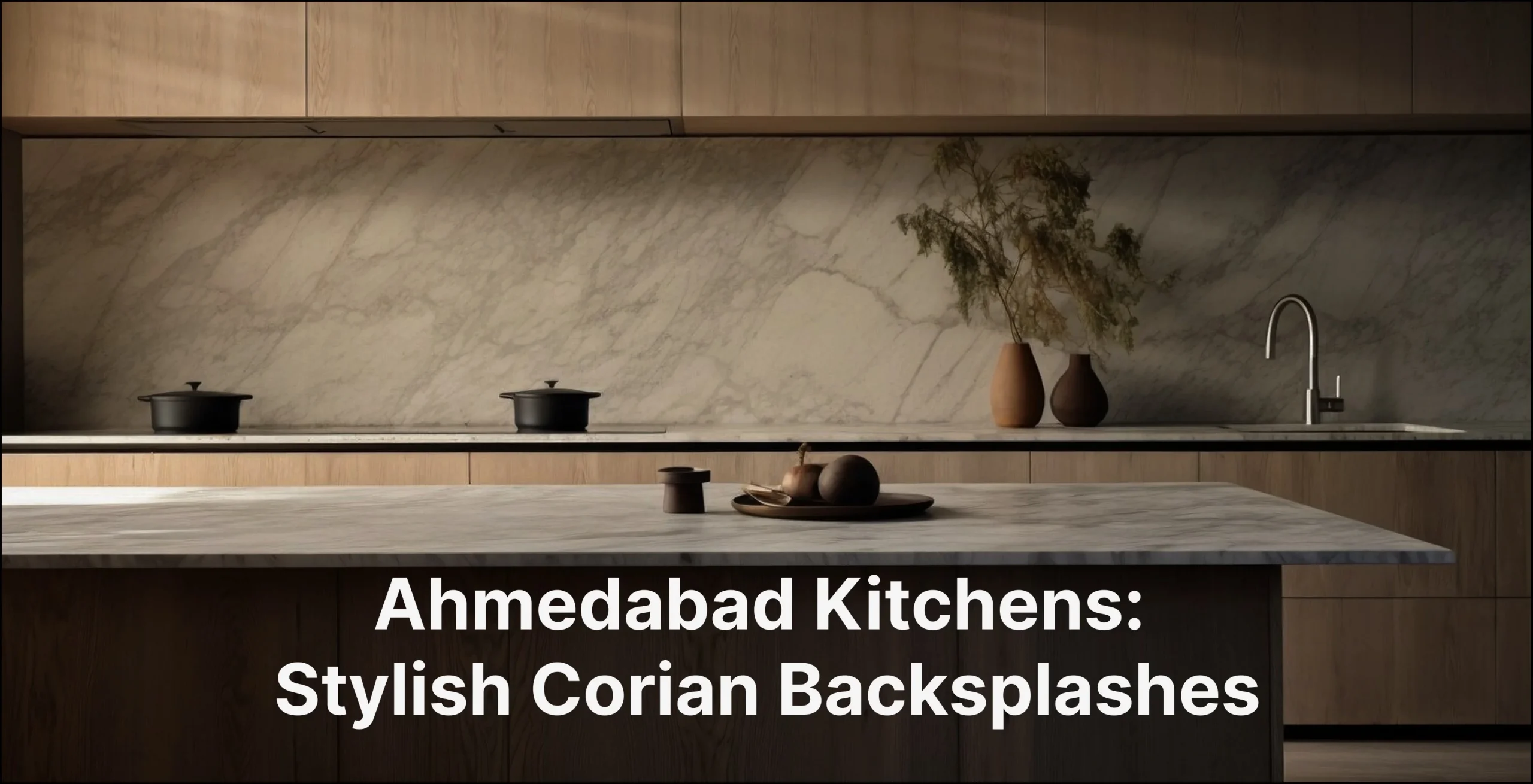 Ahmedabad Kitchens Stylish Corian Backsplashes