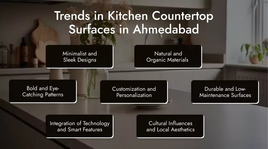 trends in kitchen countertop surfaces in ahmedabad