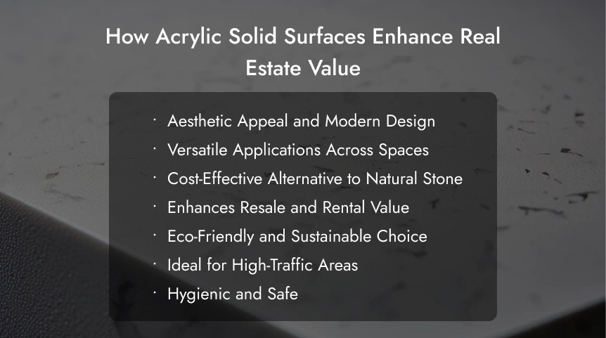 How Acrylic Solid Surfaces Enhance Real Estate Value