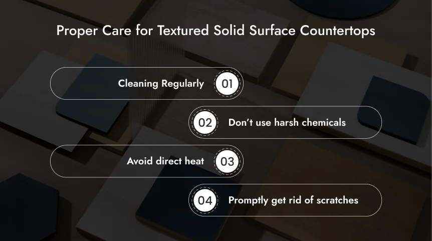 Proper Care for Textured Solid Surface Countertops